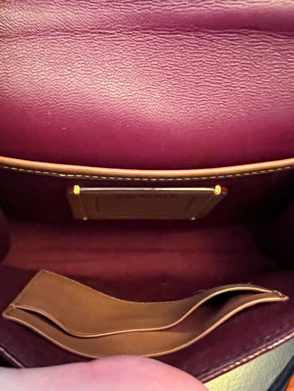 COACH Kip Turn-lock Crossbody Satchel Signature Canvas Tan Rust C4204 - Picture 5 of 7